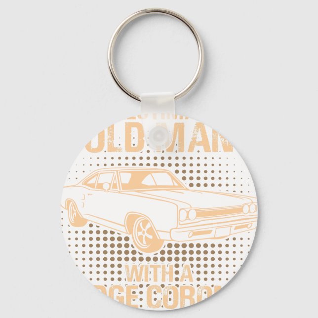 En gammal man Dodge Coronet Super Bee 1968 Nyckelring (Framsida)