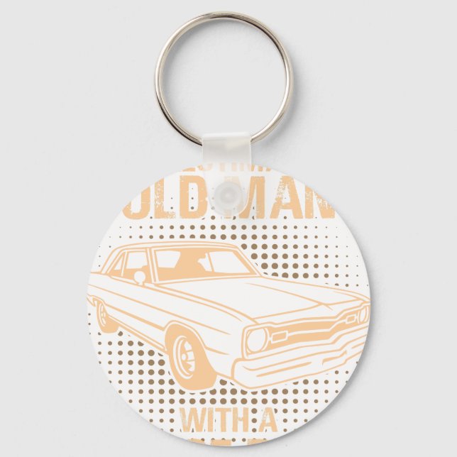 En gammal man Dodge Dart 73 Nyckelring (Framsida)
