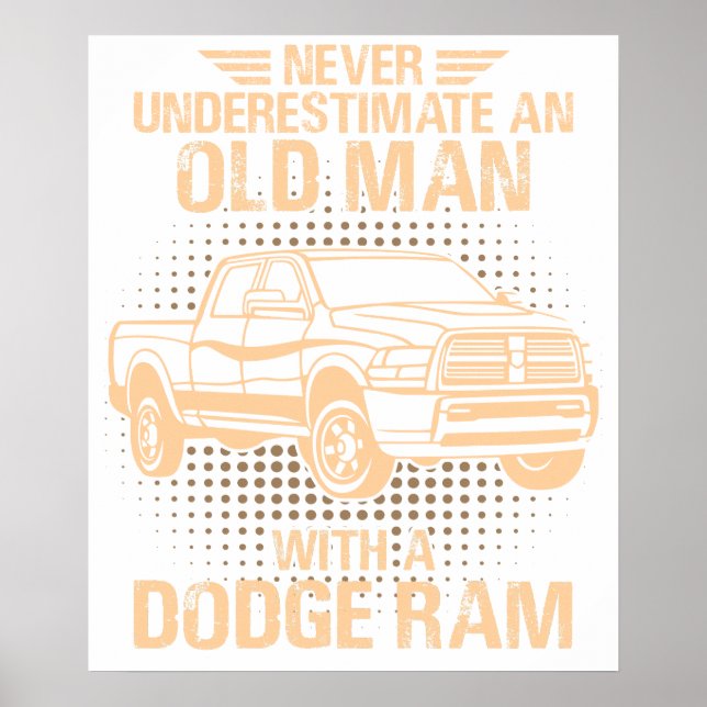 En gammal man Dodge Ram Poster (Framsidan)