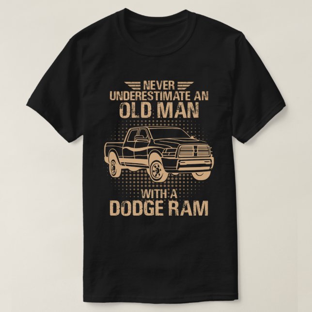En gammal man Dodge Ram T Shirt (Design framsida)