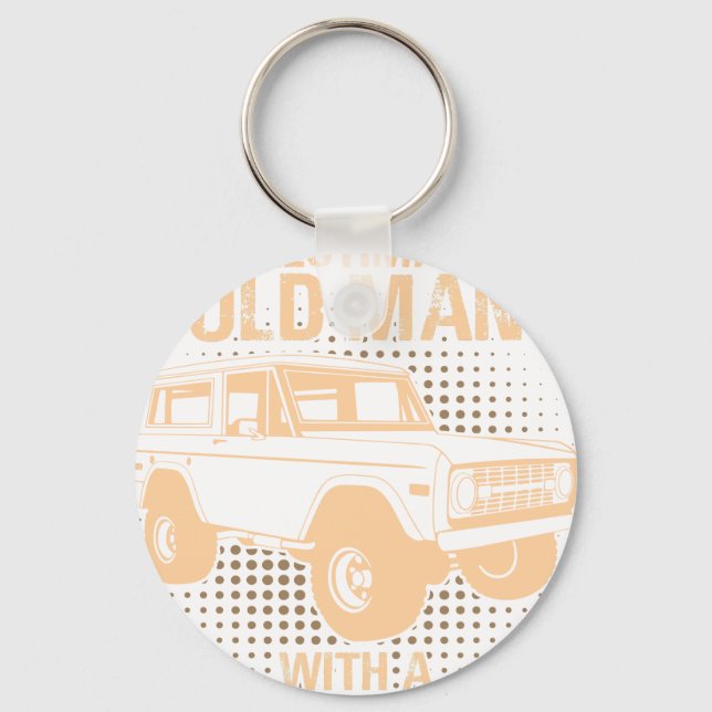 En gammal man Ford Bronco Nyckelring (Framsida)