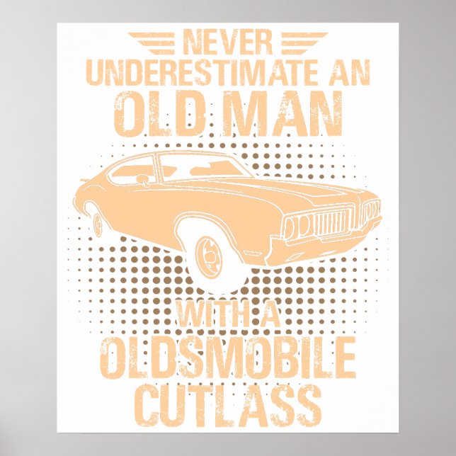 En gammal man Oldsmobile Cutlass 1970 Poster (Framsidan)