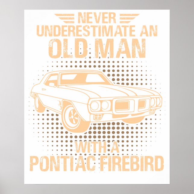 En gammal man Pontiac Firebird 1969 Poster (Framsidan)