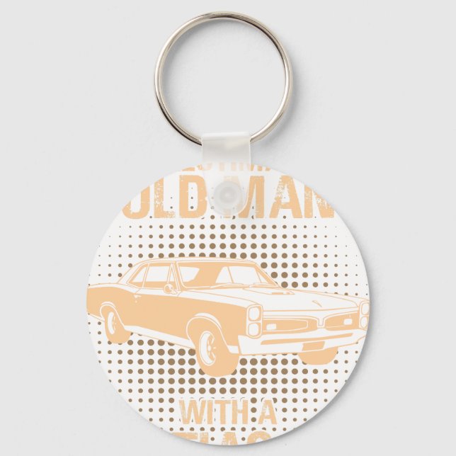 En gammal man Pontiac Gto 1967 Nyckelring (Framsida)