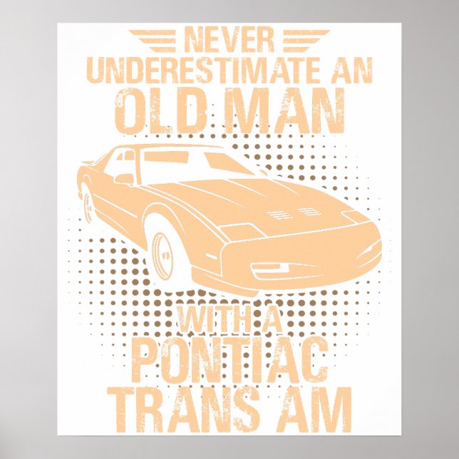 En gammal man Pontiac Trans Am 1991 Gta Poster (Framsidan)