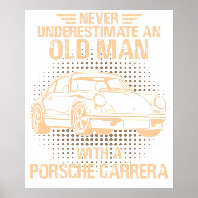 En gammal man Porsche 911 Carrera Rs 2.7 Poster (Framsidan)