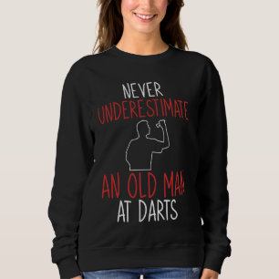 En gammal man vid Darts Boy Funny Dart T Shirt