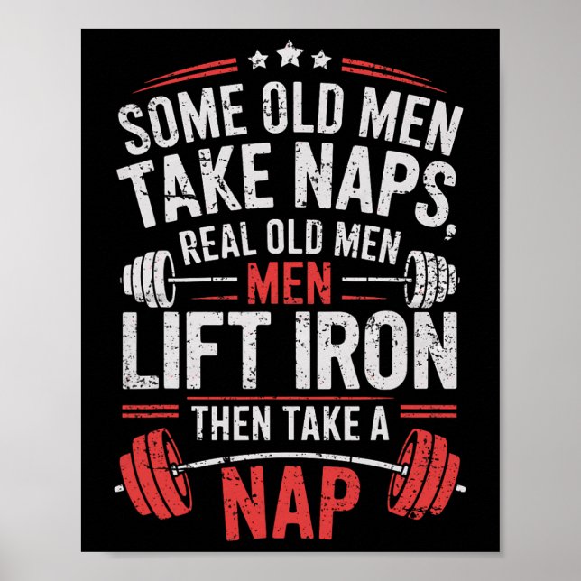 En gammal Manar tar Naps Riold Manar Hiss Järn Wei Poster (Framsidan)