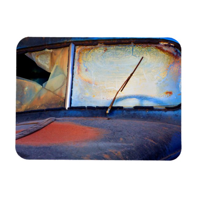 En gammal rostig lastbil magnet (Horisontell)