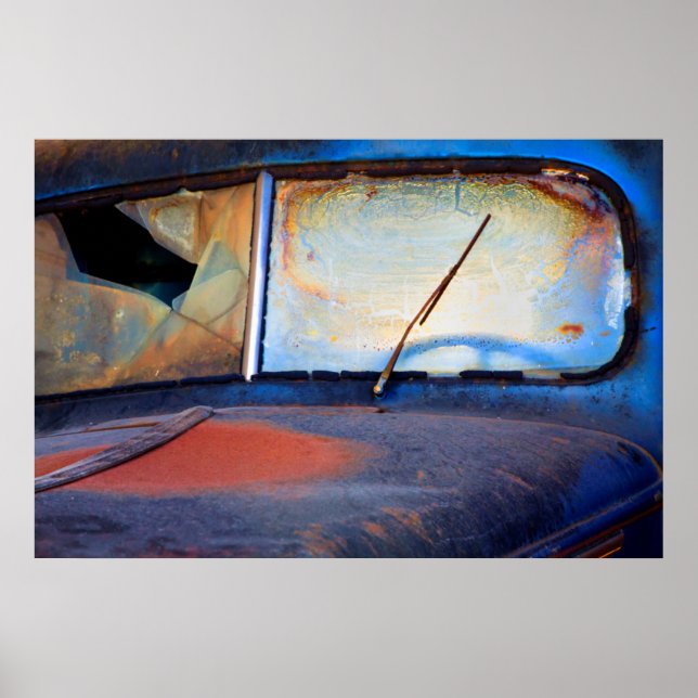 En gammal rostig lastbil poster (Framsidan)