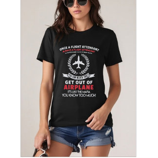 En gång flygvärdinna, alltid flygvärdinna t shirt