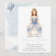 En gång för en tid prinsessig vagn baby shower inb
