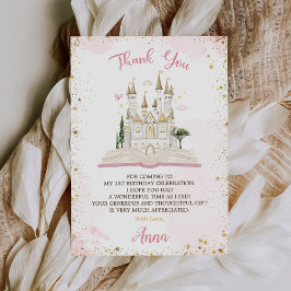 En gång för länge sedan prinsessans 1-års födelsed tack kort