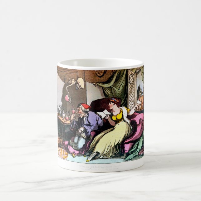 En gång har den gammala dumbommen drack hans kaffemugg (Center)