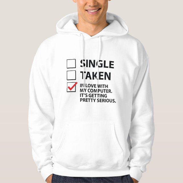 En gång i Kärlek med datorn Hoodie (Framsida)
