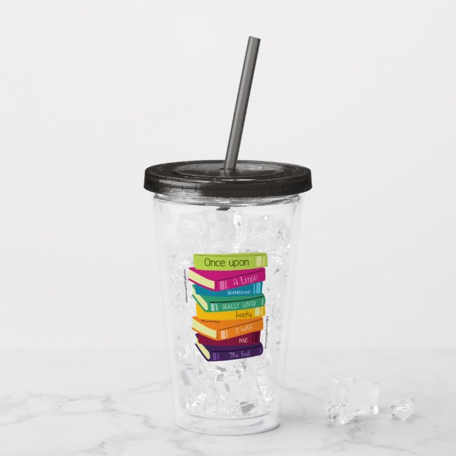 En Gång I Tiden Älskade Någon Böcker Take Away Mugg (Baksida Ice)