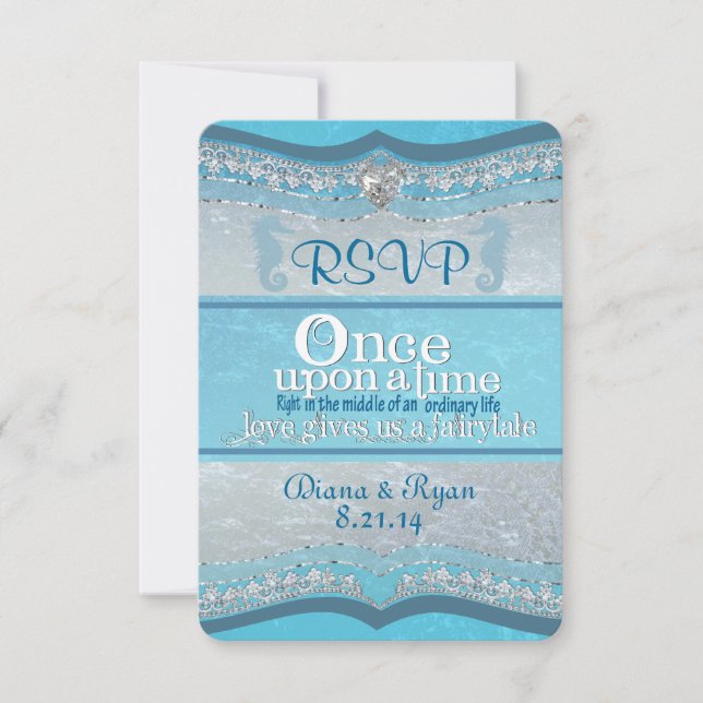 En gång i tiden bröllop RSVP-kort OSA Kort (Framsida)