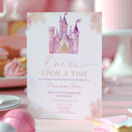 En gång i tiden prinsessan 1:a födelsedagen Party Inbjudningar