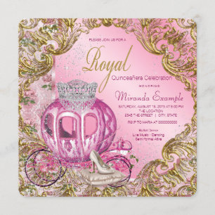 En gång i tiden Royal Princess Quinceañera Inbjudningar