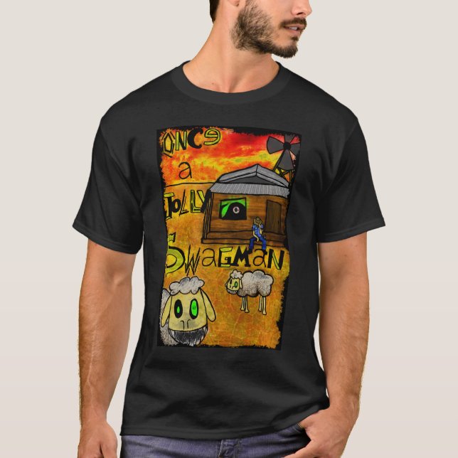 EN GÅNG JOLLY SWAGMANMANAR SKJORTA T-SHIRT (Framsida)