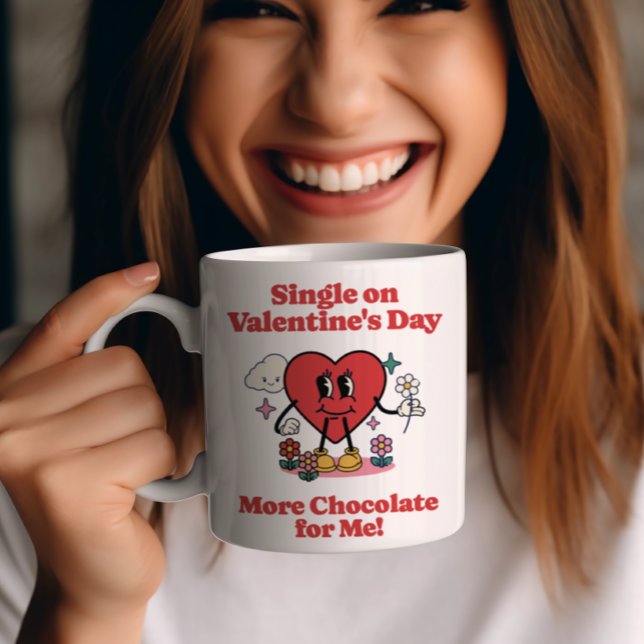 En gång på Alla hjärtans dag - mer choklad för mig Kaffemugg (Skapare uppladdad)
