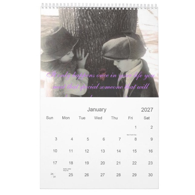 En gång på en brud mitt liv för… kalender (Jan 2027)