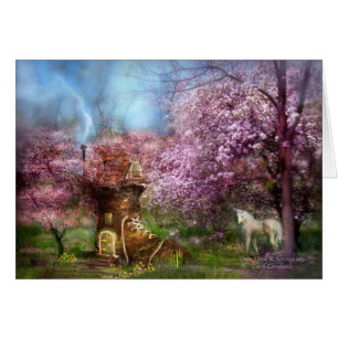 En gång på en Springtime ArtCard Hälsningskort