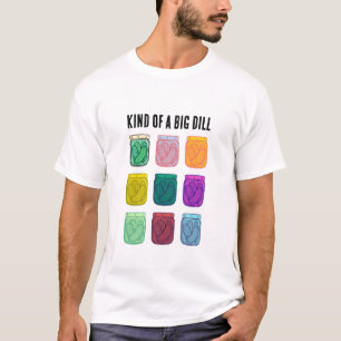 En ganska stor kille Roliga färgglada inlagda gurk T Shirt