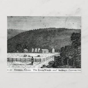 En gård i Canaan, Connecticut Vykort