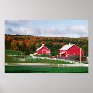 En gård i Vermont nära Peacham. TILLgänglig Poster