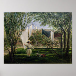 En Garden Scene, med en pojke Poster