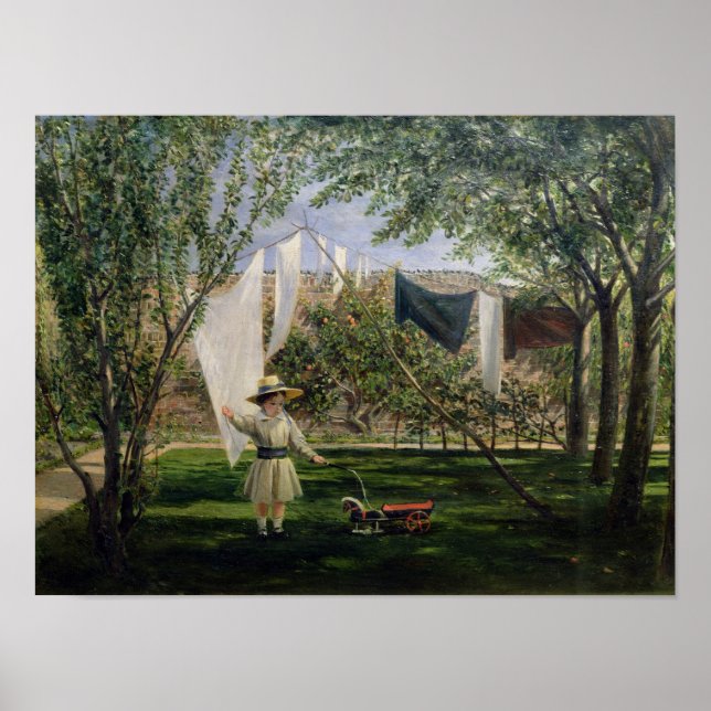 En Garden Scene, med en pojke Poster (Framsidan)