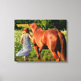 En gårdstävling och hennes hästgalleri har packat canvastryck