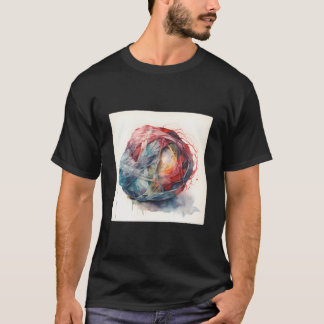En garnboll som rullar ut sig rulle garnboll som k t shirt