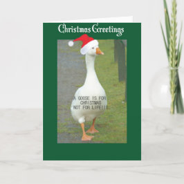 En gås är till jul inte till Life Julafton Card Helgkort