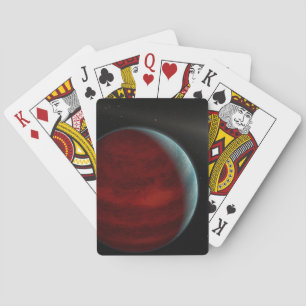 En gasgiantplanet runt en vit dvärgstjärna. casinokort