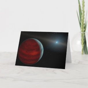 En gasgiantplanet runt en vit dvärgstjärna. kort