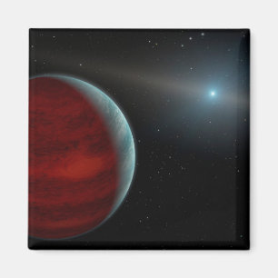 En gasgiantplanet runt en vit dvärgstjärna. magnet