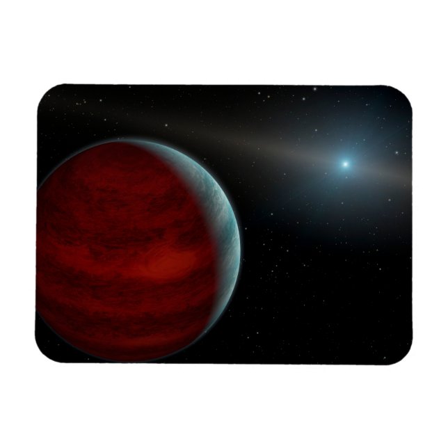 En gasgiantplanet runt en vit dvärgstjärna. magnet (Horisontell)