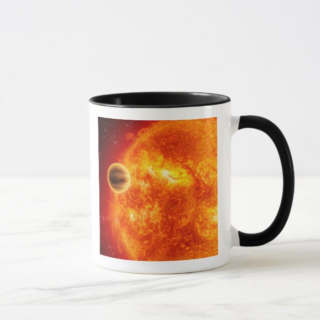 En gasgig exoplanet mugg (Höger)