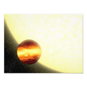 En gaskombikjorda planet som är väldigt nära fototryck