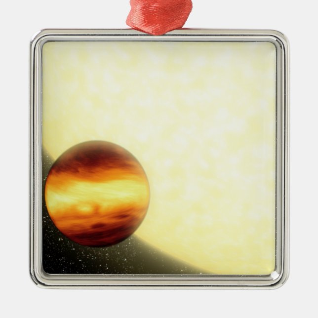 En gaskombikjorda planet som är väldigt nära julgransprydnad metall (Framsidan)