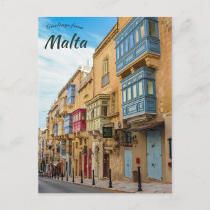 En gata i La Valletta Malta Vykort