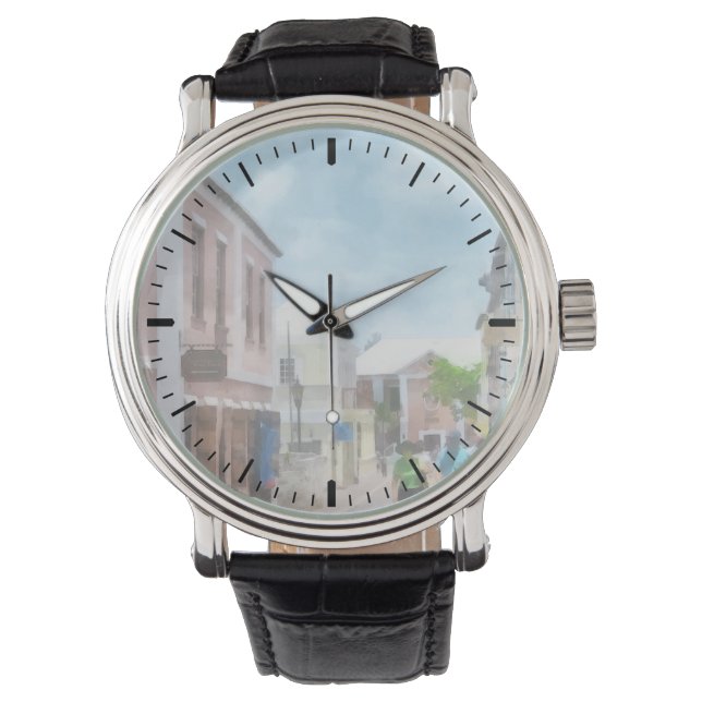 En gata i St. George's Bermuda Armbandsur (Framsida)
