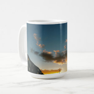 En gata med stjärnor kaffemugg