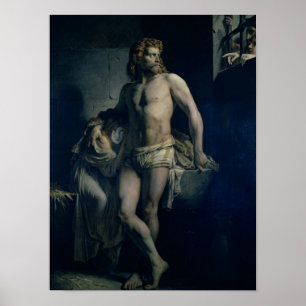 En Gaul och hans dotter som fängslas i Rome, 1847 Poster