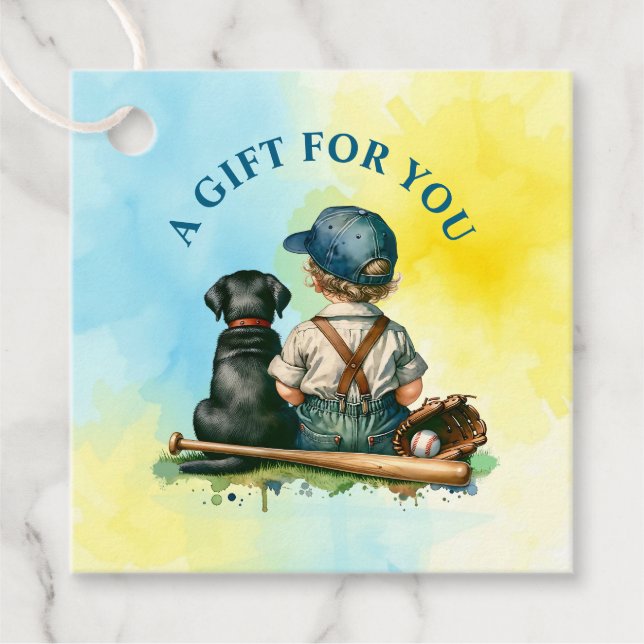 En gåva åt dig | Baseball ThBäste Babydusch Gåvor Etiketter (Framsida)
