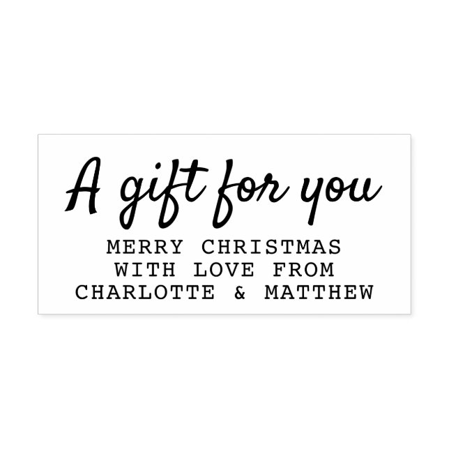 En gåva åt dig till julafton personlig stämpel (Tryck)