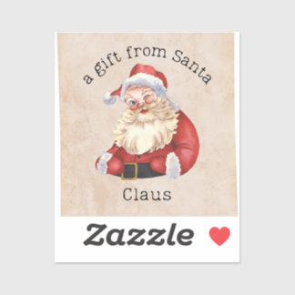 En gåva från Jultomten Klistermärken