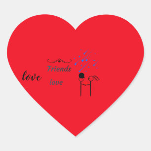 En gåva kopp till en kär vän hjärtformat klistermärke